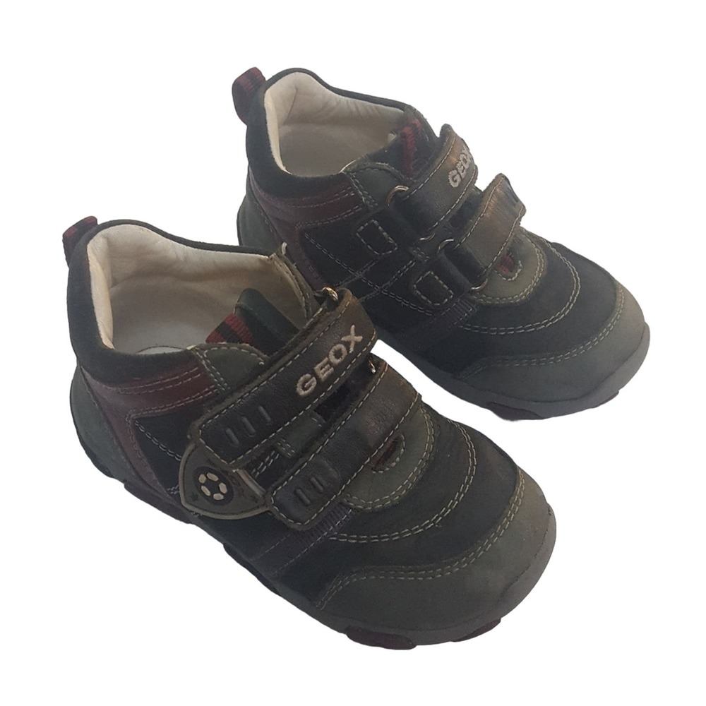 Geox Respira infant leather nubuck walking shoes sneakers